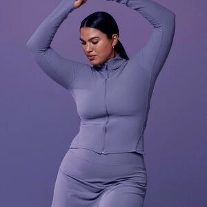 NWT Spanx Full Zip Jacket - L Orchid Ash